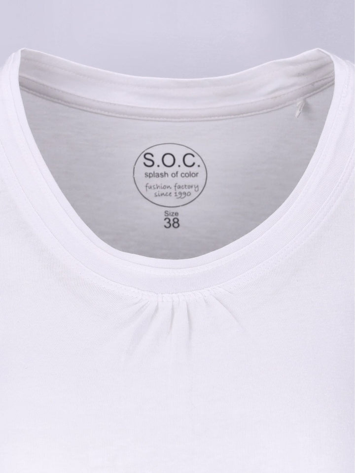 Langarmshirt Raffung - Splash of Color