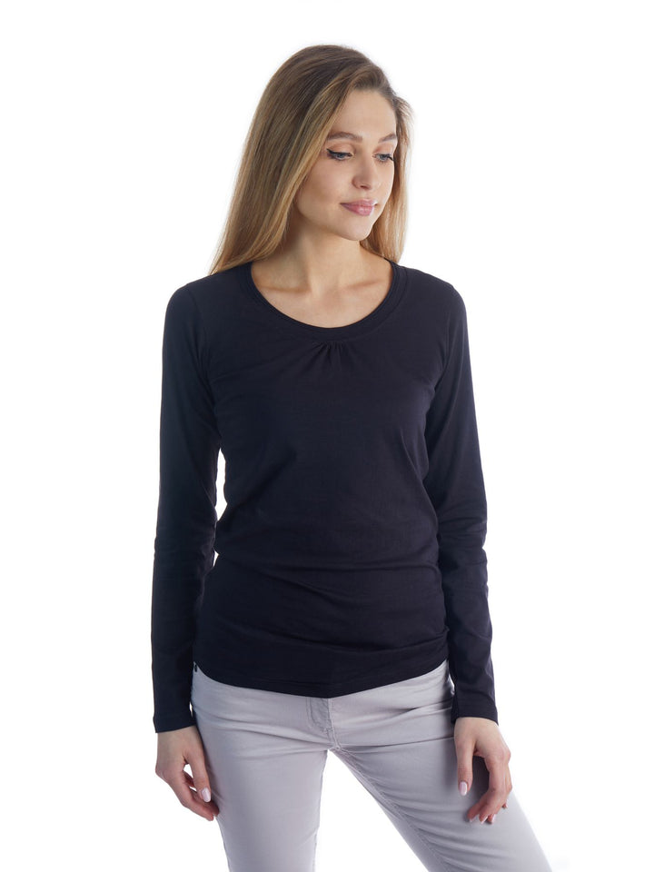 Langarmshirt Raffung - Splash of Color