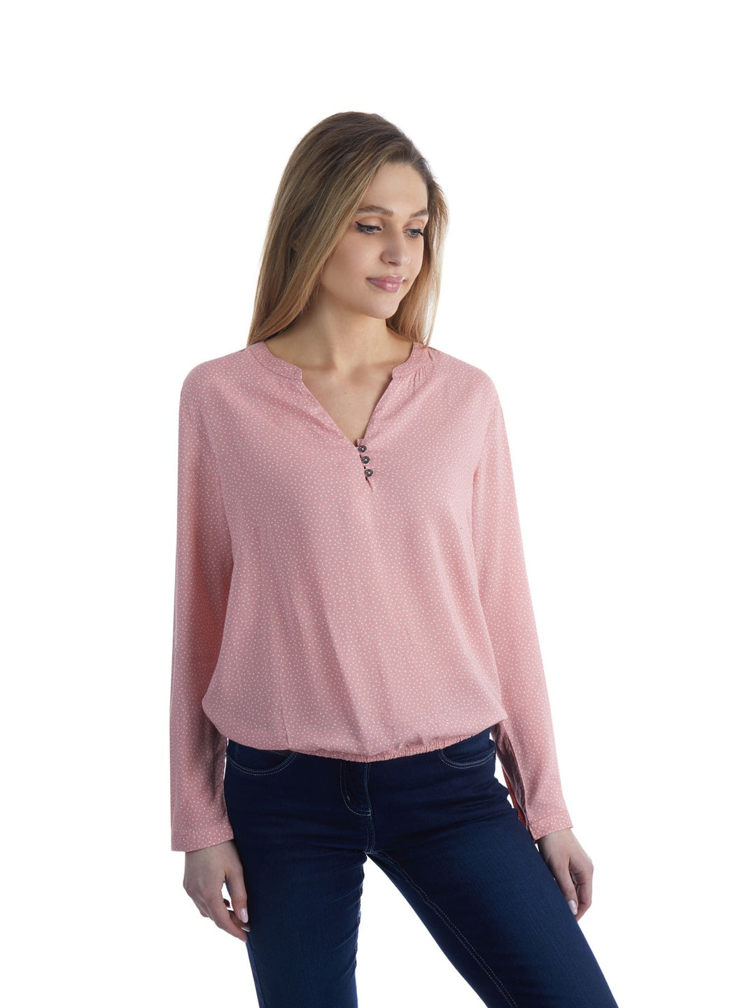Splash of Color Damen Bluse Punkte