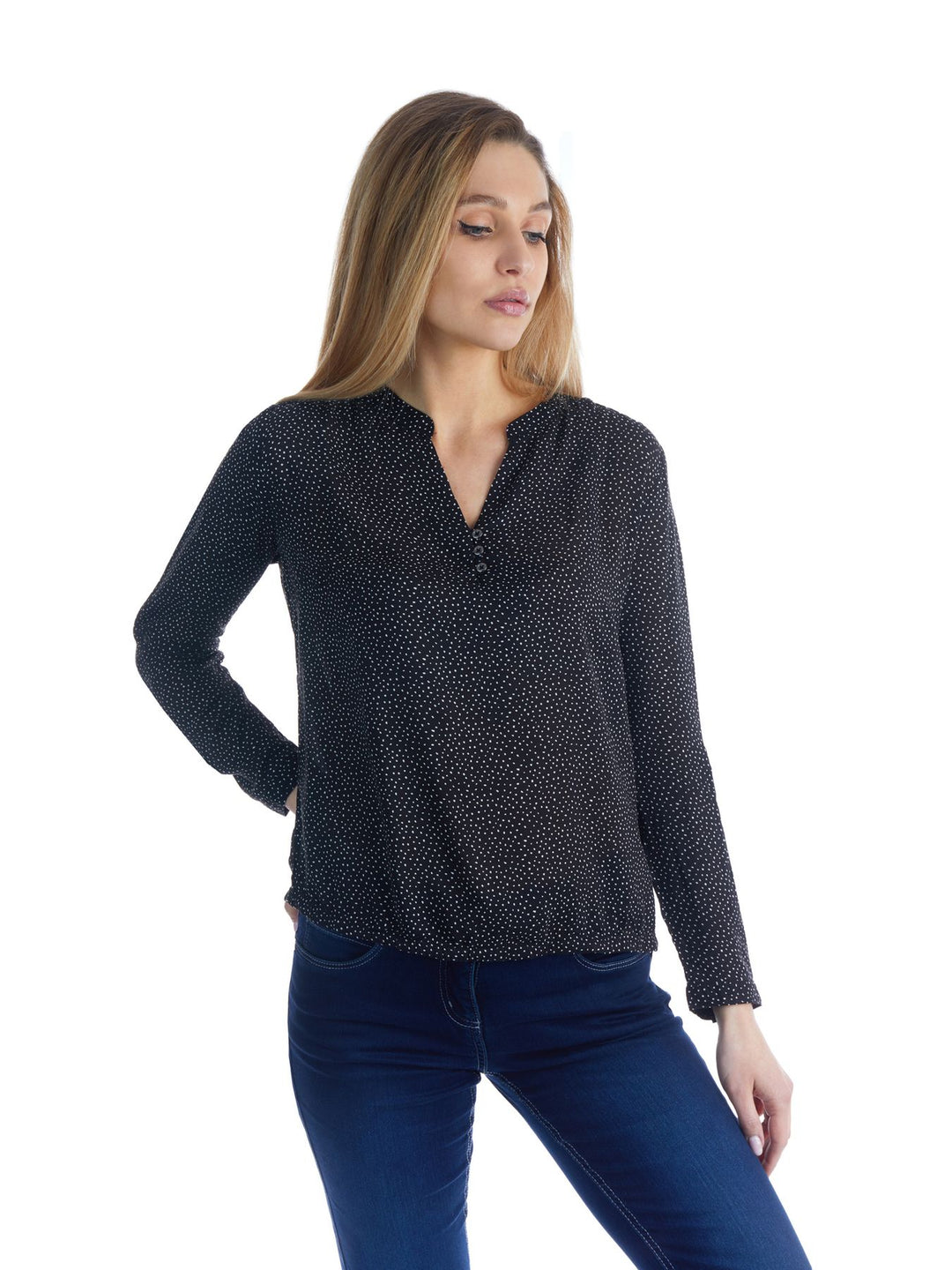 Splash of Color Damen Bluse Punkte
