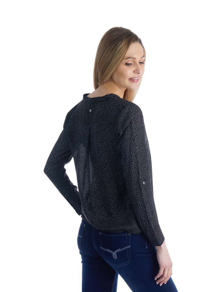 Splash of Color Damen Bluse Punkte