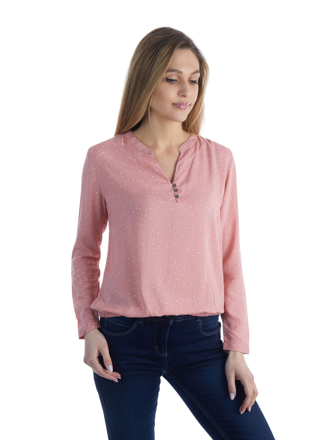 Splash of Color Damen Bluse Herzen