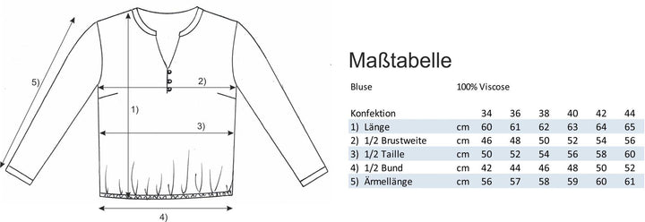 Splash of Color Damen Bluse Viskose
