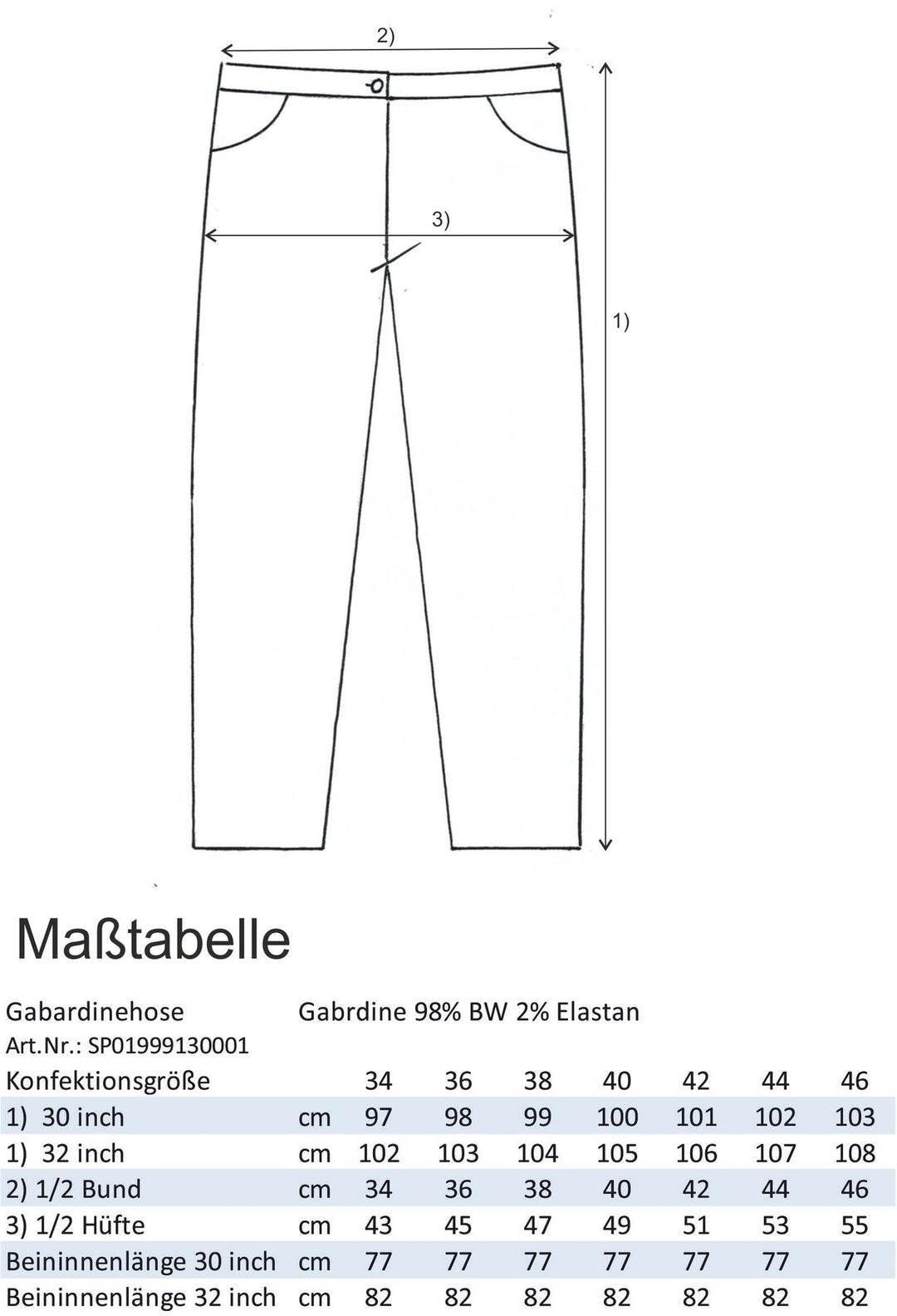 Splash of Color Gabardinehose Damen