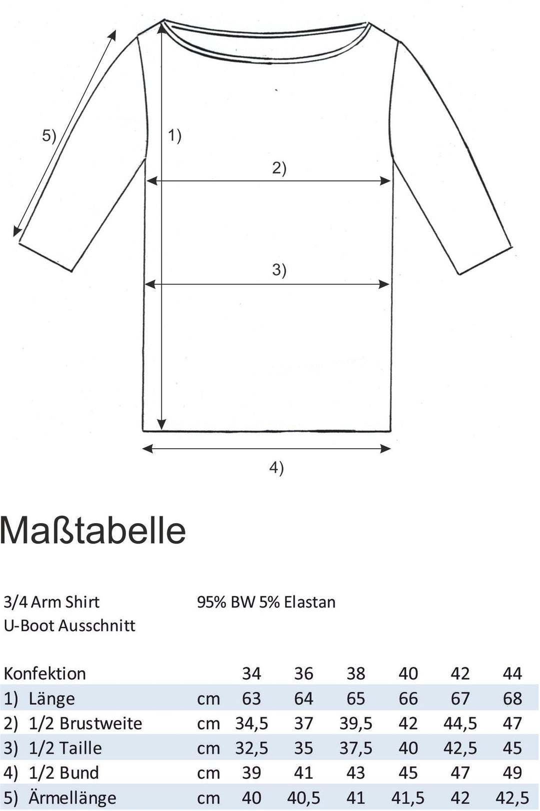 Splash of Color 3/4-Arm Shirt U-Boot