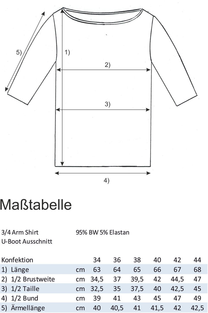 Splash of Color 3/4-Arm Shirt U-Boot