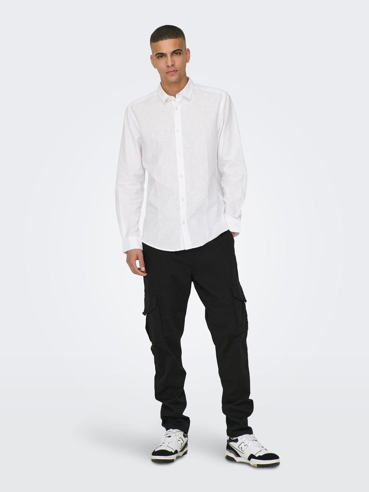 Only & Sons Leinen Hemd Langarm