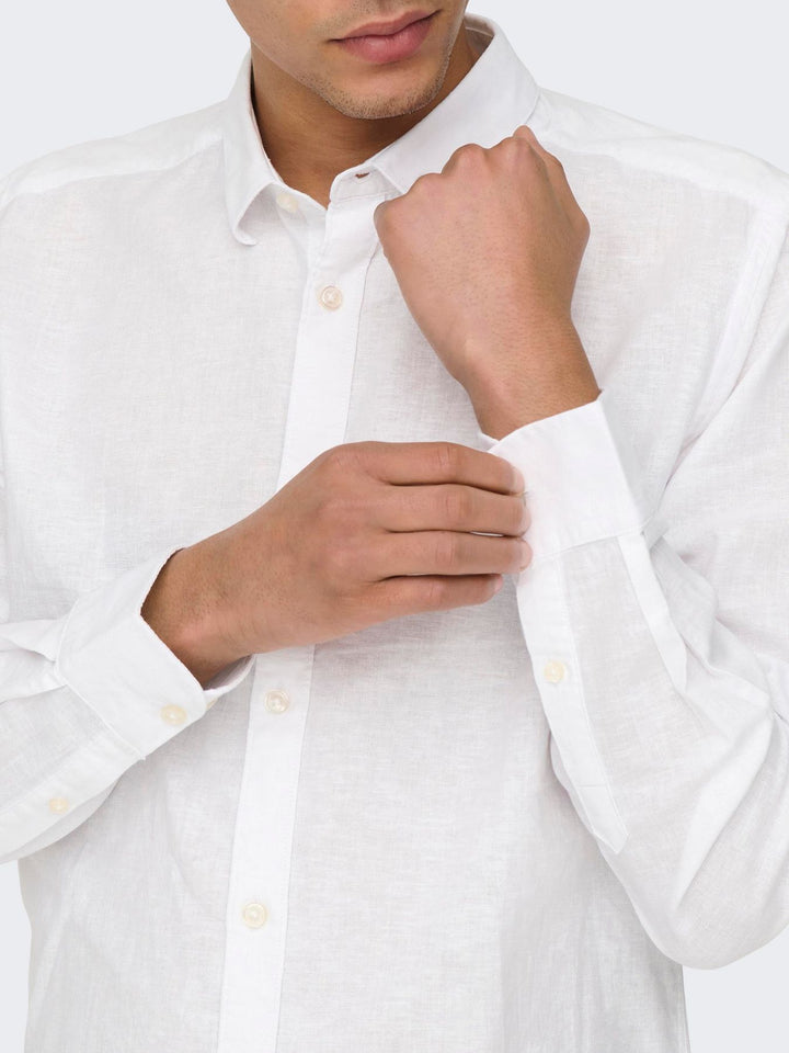 Only & Sons Leinen Hemd Langarm
