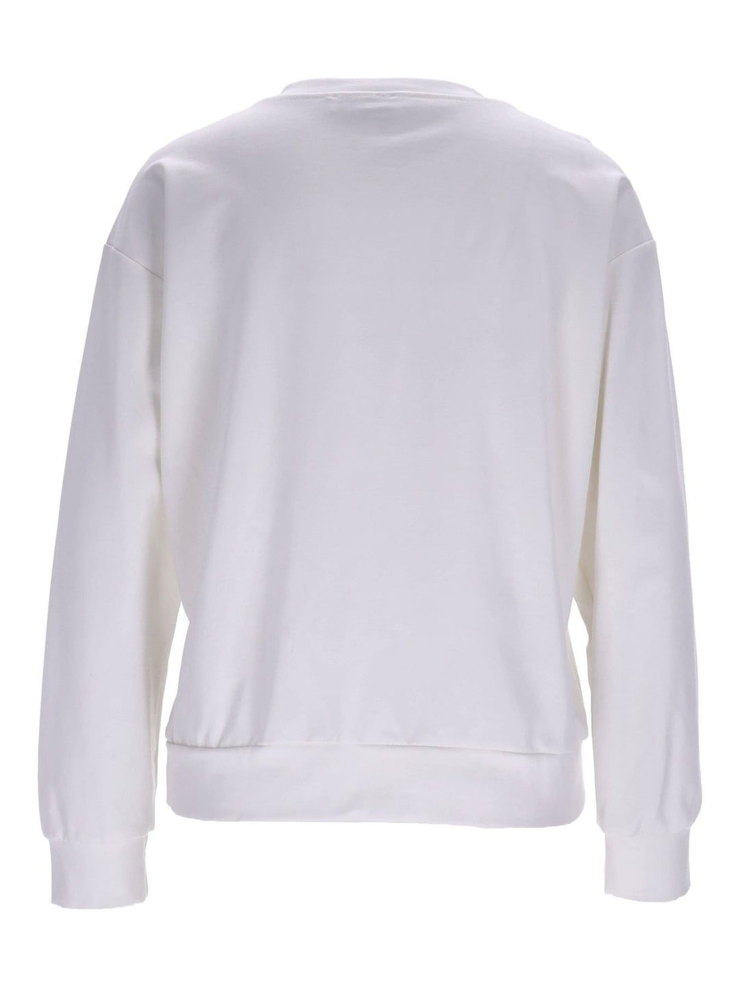 Damen Sweatshirt mit Blumenstickerei – Weiß