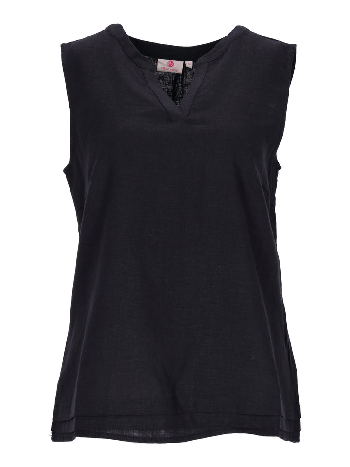 New View Damen T-Shirt Leinen