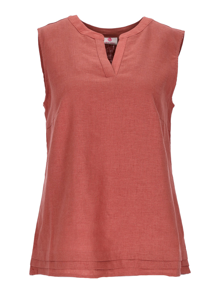 New View Damen T-Shirt Leinen