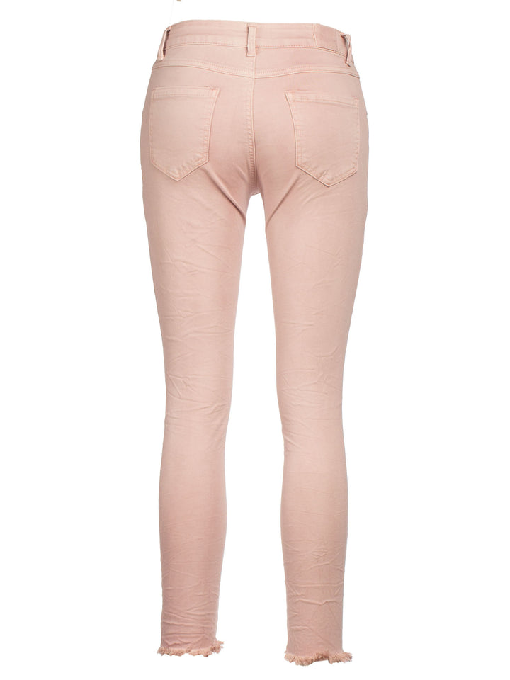 Splash of Color Cropped Jeans rosa