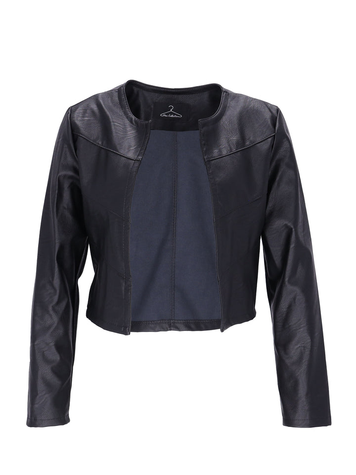Splash of Color Fakeleder Kurzjacke